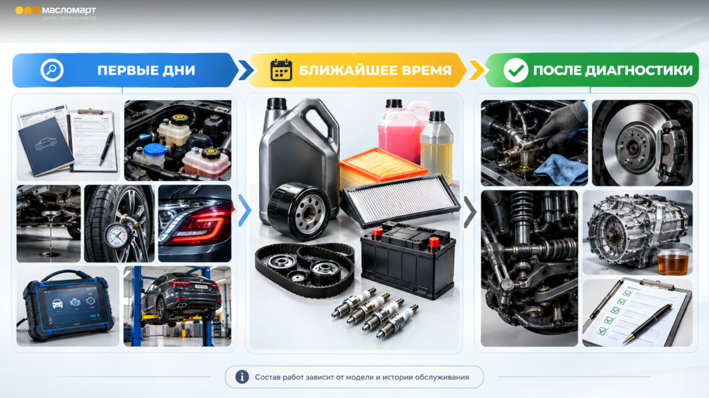 Порядок обслуживания автомобиля после покупки.